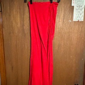 Red Arden B Maxi Skirt with Slit Size M